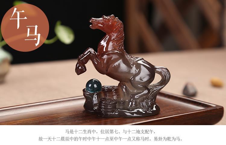 12 Chinese Zodiac Animals Rat Ox Tiger Rabbit Dragon Snake Horse Sheep Monkey Chicken Dog Pig Color Changing Tea Playing Tea Pet Ornaments Tea Tray