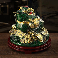 Lucky Golden Toad Ornaments Rotating Three-legged Toad Entrance TV Cabinet Office Decoration Shop Opening Hotel Gift