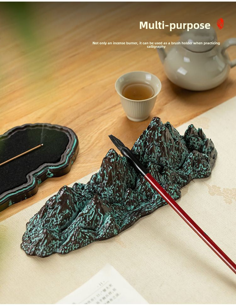 Qianlijiangshan line incense box base lying incense burner incense holder incense burner home indoor tea ceremony antique creative