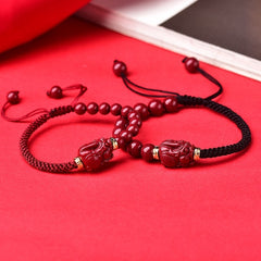 Cinnabar bracelet Golden Toad Jifucai red rope bracelet girls' bracelet couple bracelet men's trendy pair