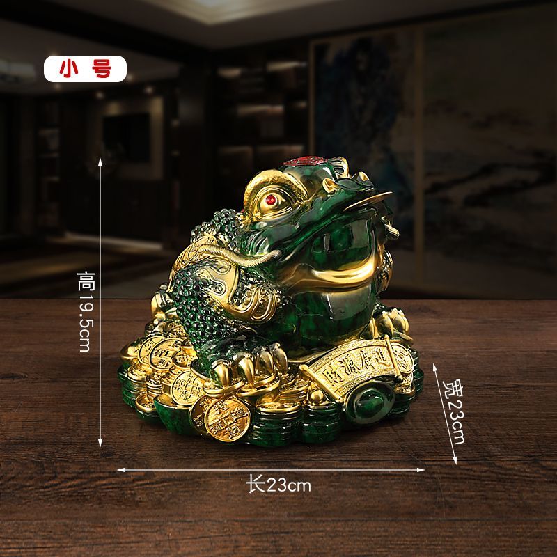 Lucky Golden Toad Ornaments Rotating Three-legged Toad Entrance TV Cabinet Office Decoration Shop Opening Hotel Gift