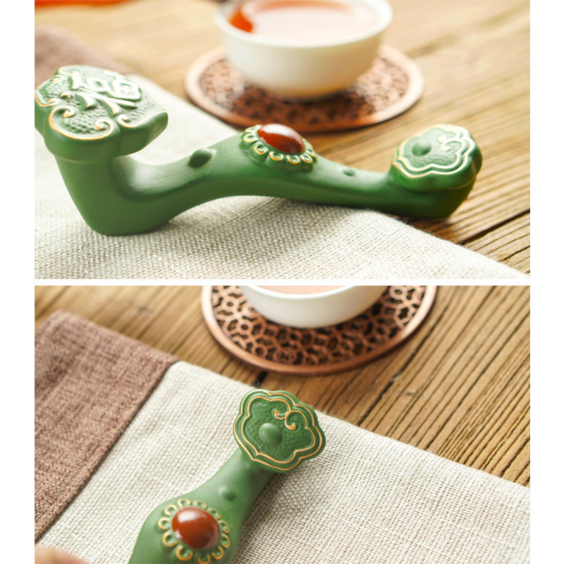 Everything is auspicious and wishful tea pets tea toys ornaments can be raised green mud tea art tea tray tea table tea set ornaments