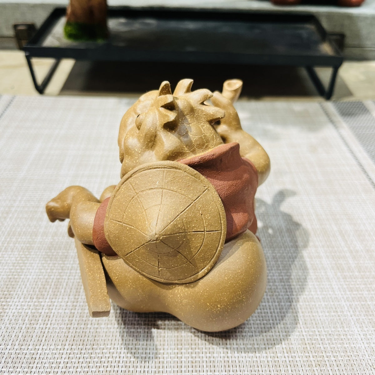 Yixing boutique high-end purple clay tea pets Personalized trendy pipe Golden Toad Knight Kung Fu Toad Fairy Kung Fu tea set