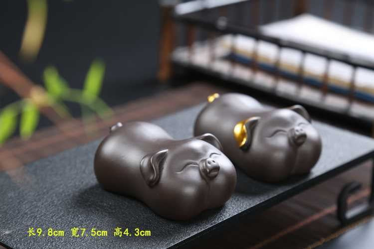 Purple sand tea pet ornaments can be used for home use to attract wealth, dragon turtle, pixiu, golden toad, office tea toys, fine tea ceremony accessories