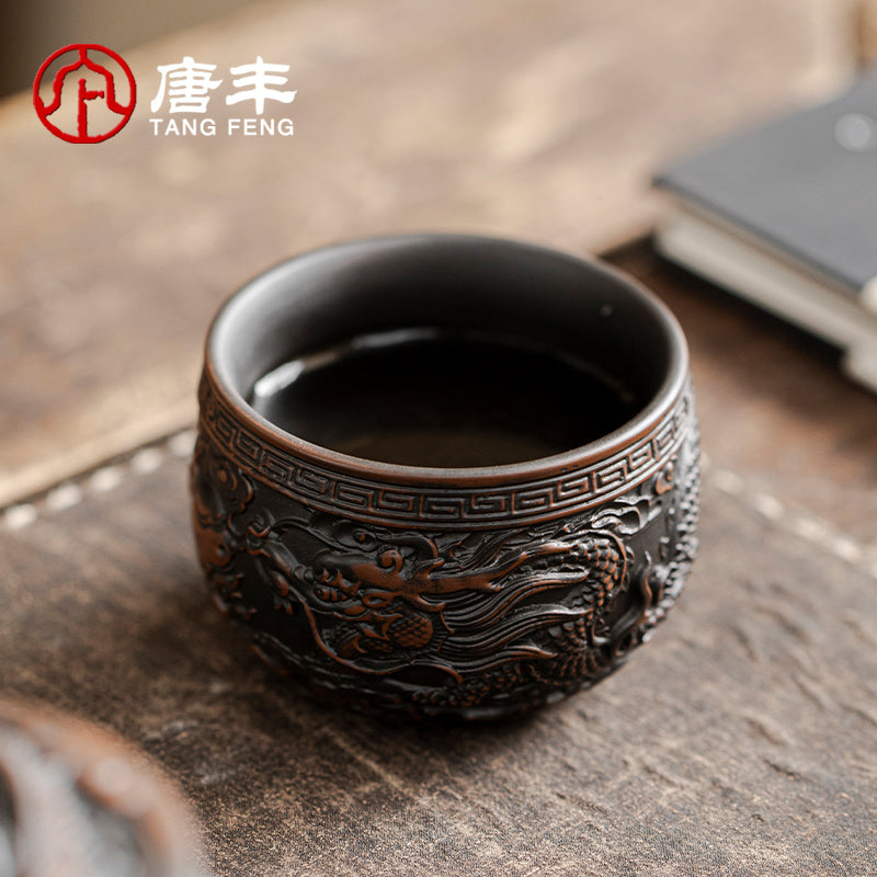 Tangfeng purple pottery host cup gift box gift home high-end personal dedicated tea drinking tea cup new tea cup