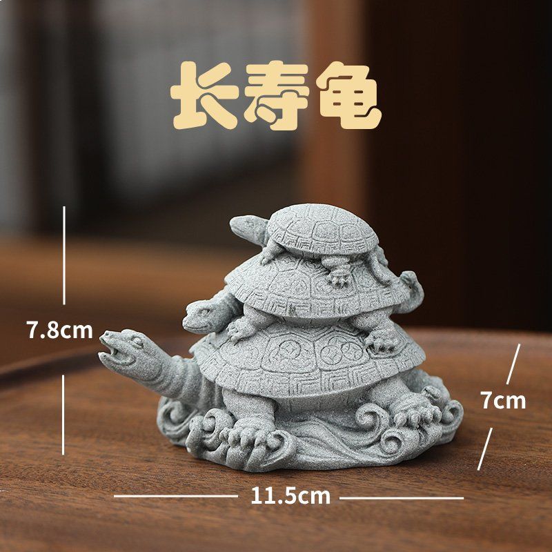 Zen ornaments crane white horse don't get angry desktop study pen holder tea pet fish tank gardening potted landscaping micro landscape