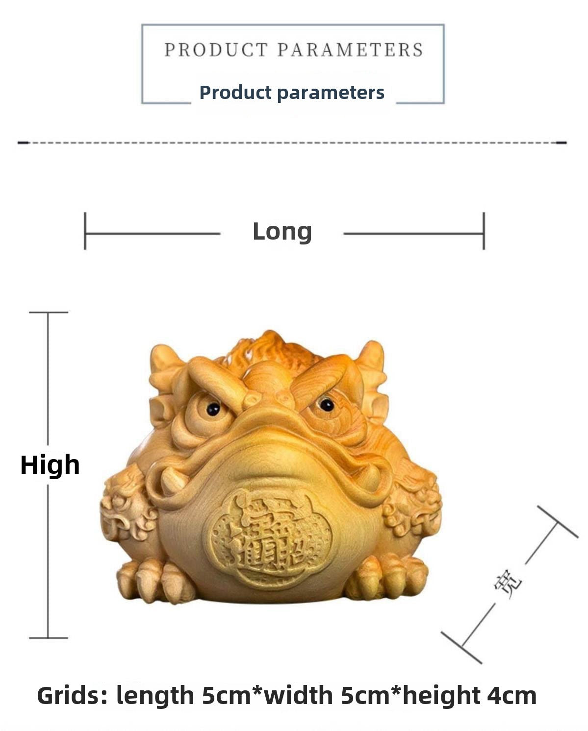 Boxwood Carving Fortune Golden Toad Solid Wood Toad Home Tea Pet Crafts Hand-held Tabletop Ornaments Decorations