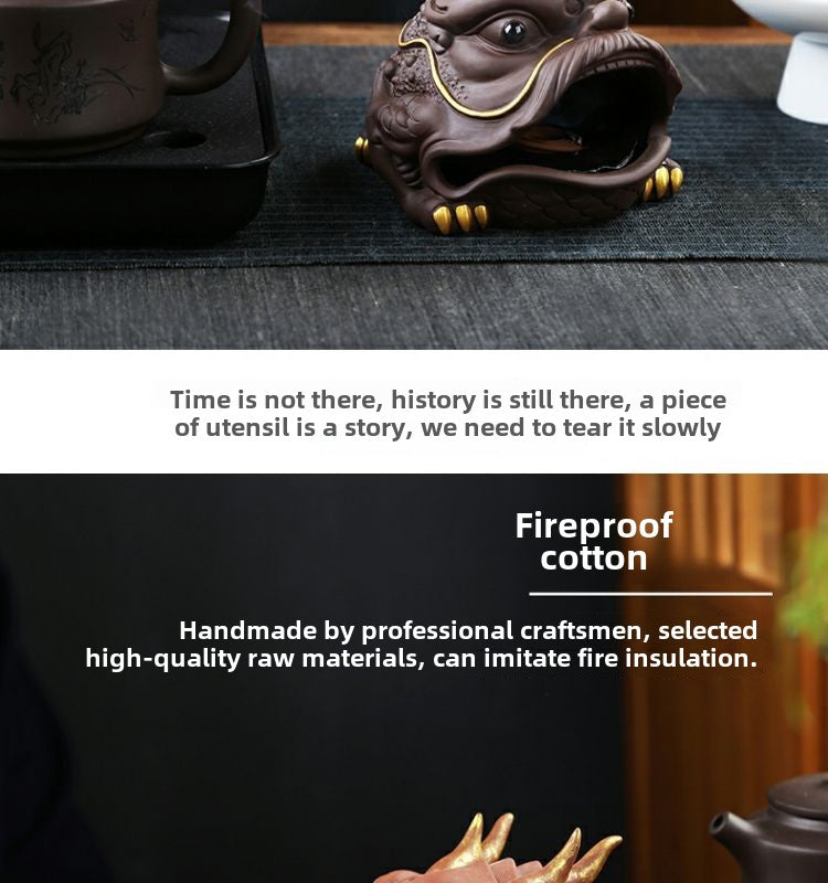 Creative purple sand fortune-bringing golden toad plate incense burner Chinese dragon toad home indoor sandalwood agarwood aromatherapy burner tea table decoration