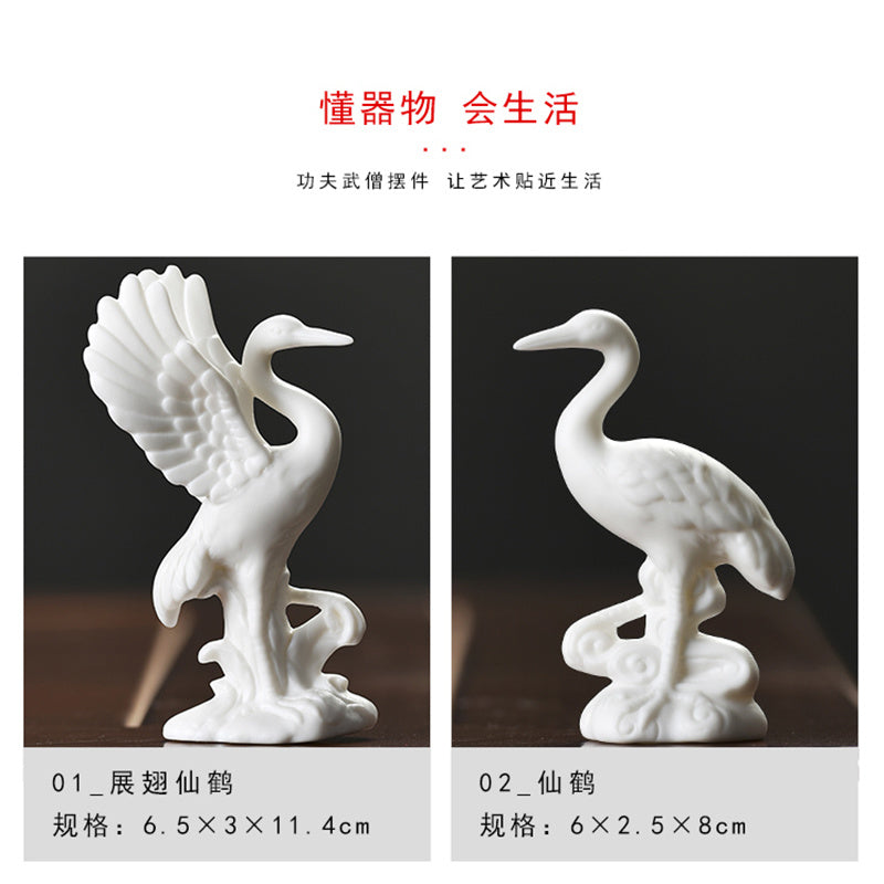 Porcelain Juyuan Ceramic Creative Ornaments Tea Pet Animal Tea Set Tea Tray Home Office Flower Pet Crafts Peacock Guanyin