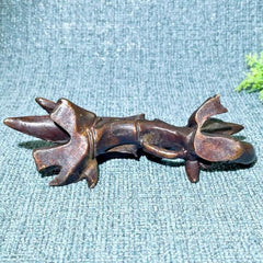 Vintage copper alloy bamboo foot long happiness bamboo report peace rise step by step blockbuster table ornaments tea table tea pet