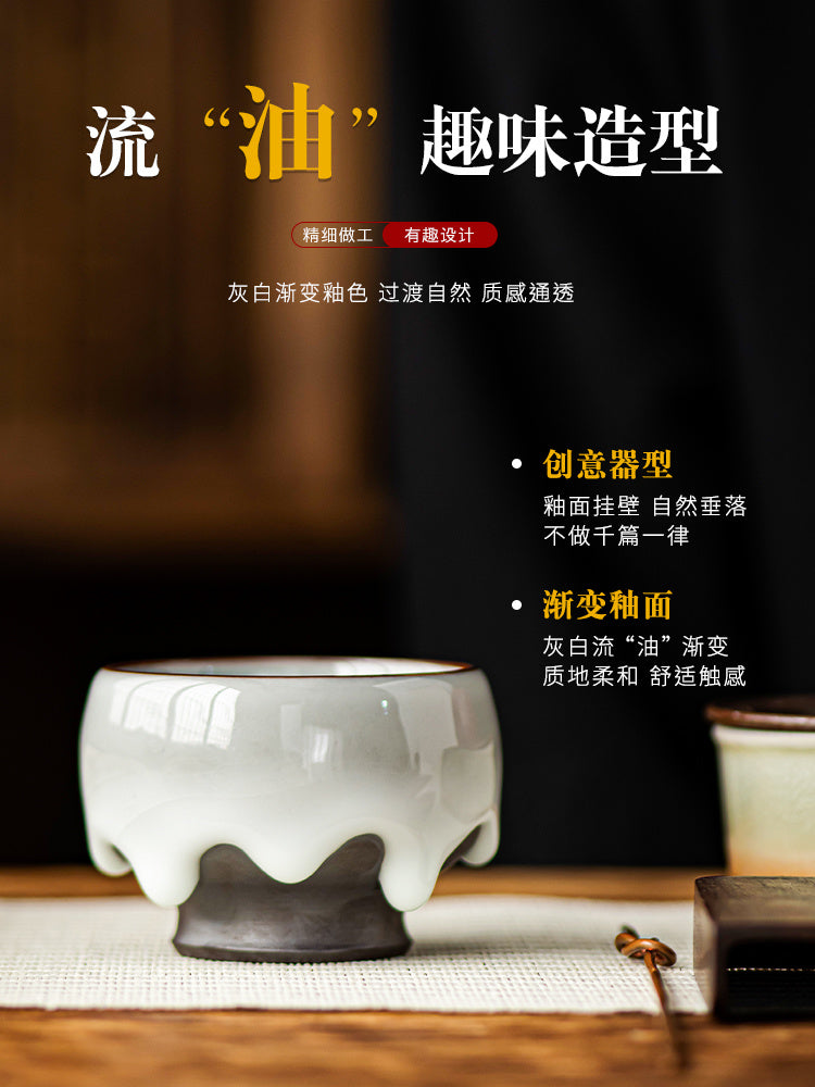 [Master Class] Teacup Master Cup Ceramic Tea Set Creative Single Cup High-end Teacup Personal Tea Cup