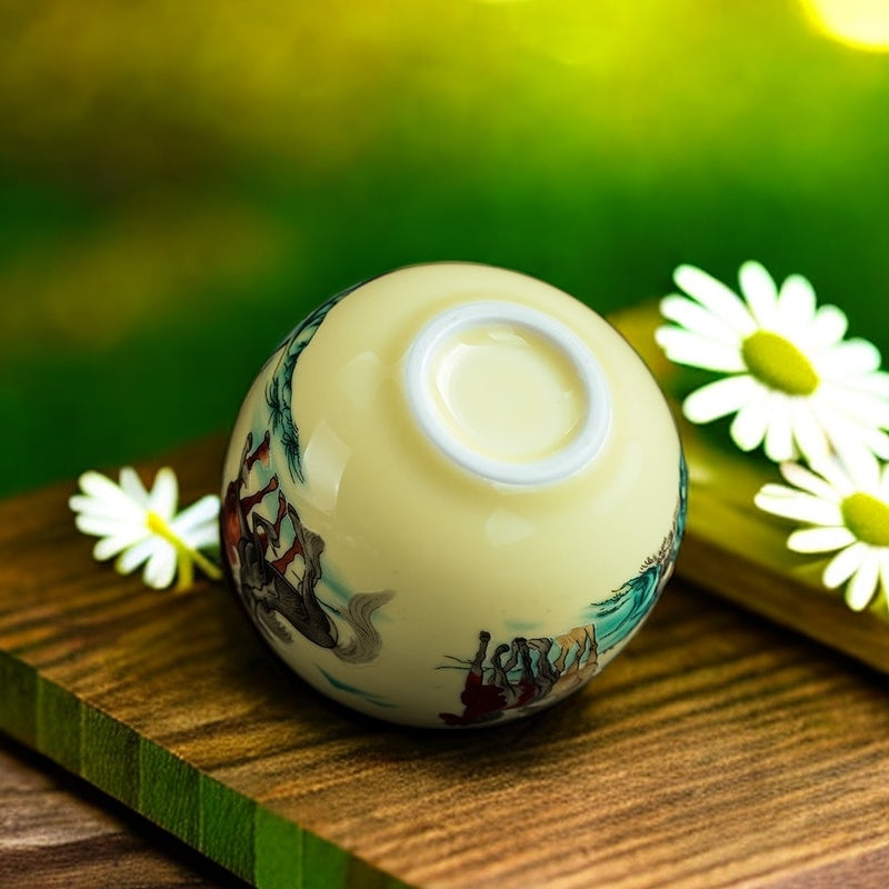 [Can absorb and emit light] Ceramic Ba Ma Master Teacup Fun Tea Table Can Be Played With Tea Cups and Kung Fu Tea Set