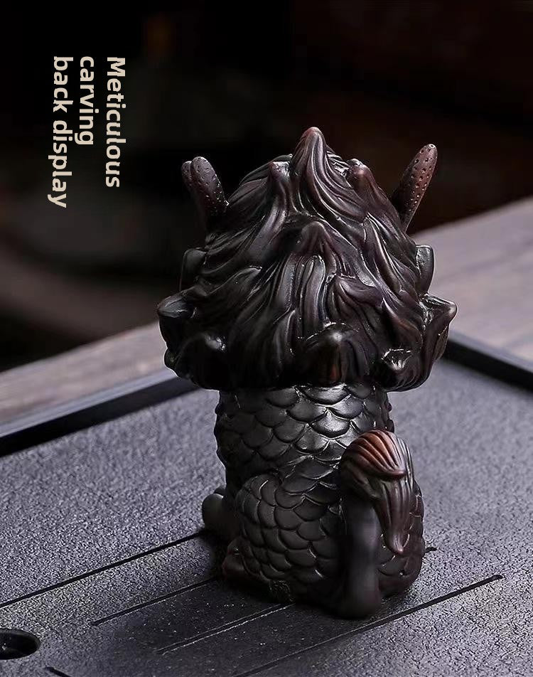 Ancient Trade Kiln Purple Pottery Fire Kirin Tea Pet Ornaments Boutique Can Be Raised High-end Fortune Beast Tea Table Tea Table Ornaments Tea Toys