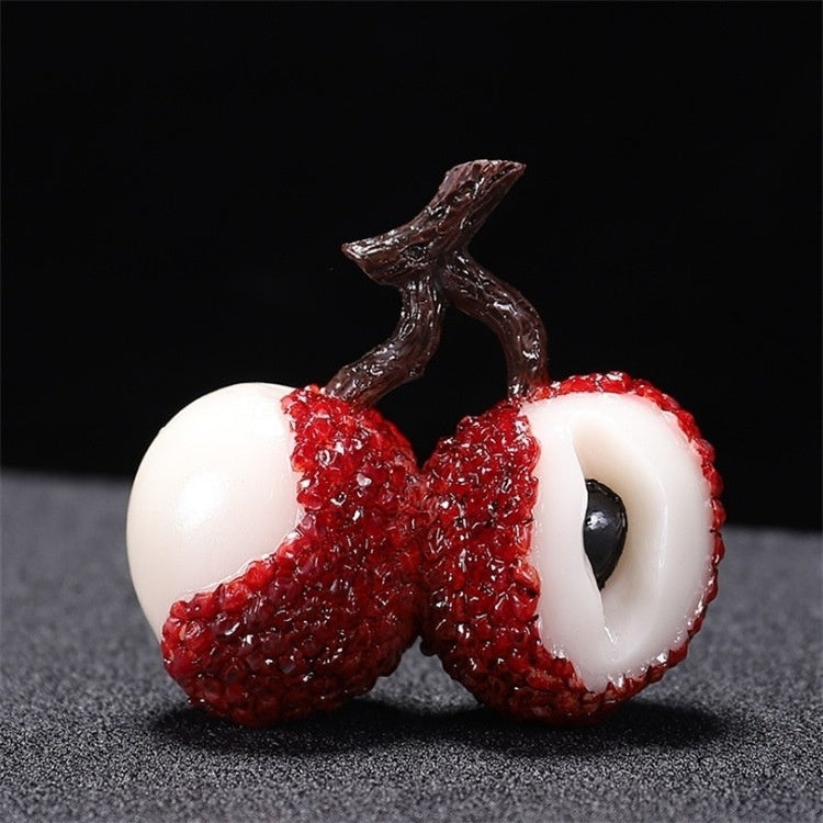 Color Changing Lychee Bayberry Durian Pomegranate Peach Fruit Tea Pet Ornaments