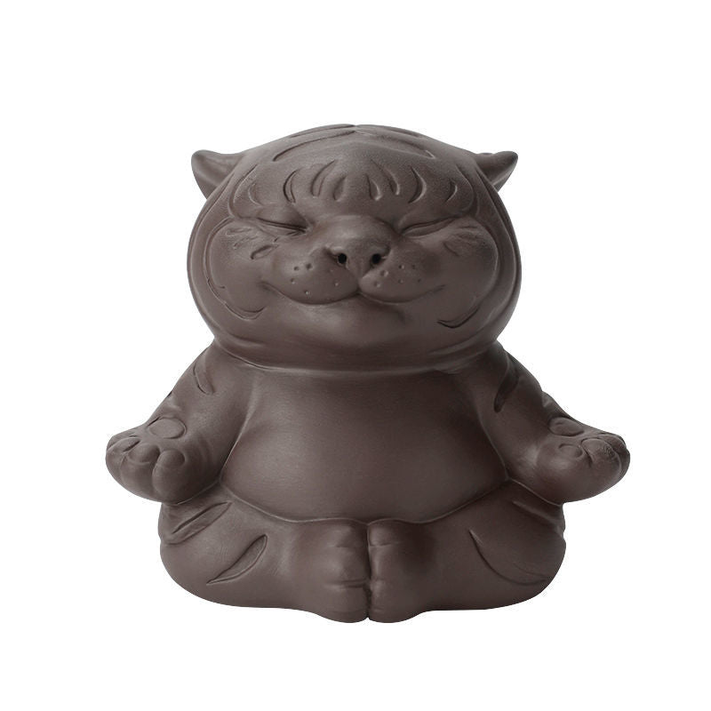 Purple sand boutique can raise tiger tea pet ornaments twelve zodiac tiger tea table Taiwan tea player home cute tea set accessories