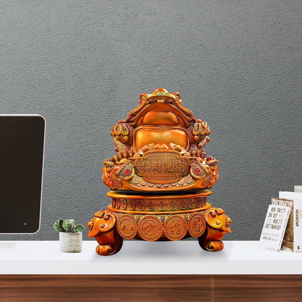 Golden Toad Office Desktop Living Room Decoration Ornaments Fortune TV Cabinet Cashier Desk Front Desk Crafts Opening Gift