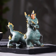 Lucky Chinese style sandalwood unicorn qianlima flow incense grains incense tea pet desktop living room car ornaments office