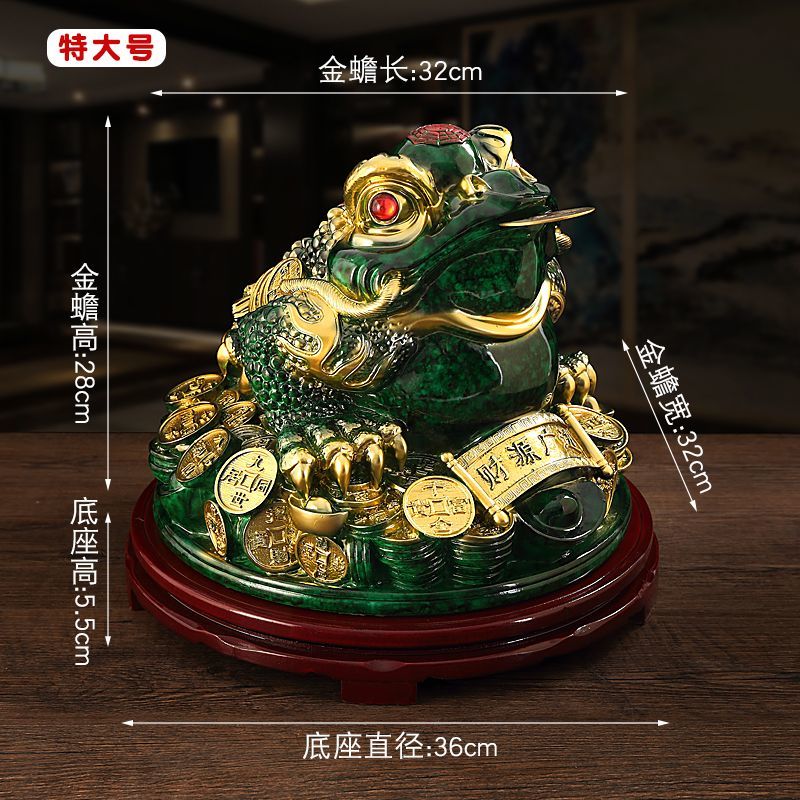 Lucky Golden Toad Ornaments Rotating Three-legged Toad Entrance TV Cabinet Office Decoration Shop Opening Hotel Gift