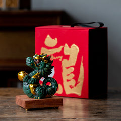 Creative twelve zodiac auspicious dragon fortune home desktop decorations tea table tea pets dragon year mascot