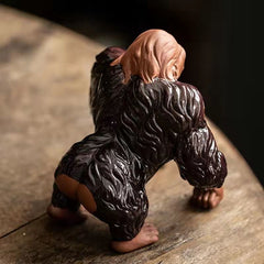 Purple sand orangutan tea pet ornaments tea ceremony tea room antique shelf desktop tea set accessories tea table decorations