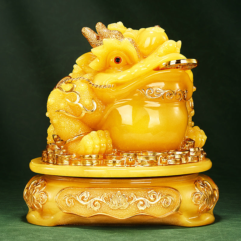 Jade golden toad ornaments to attract wealth golden cicada toad living room high-end atmosphere office table shop relocation opening gift