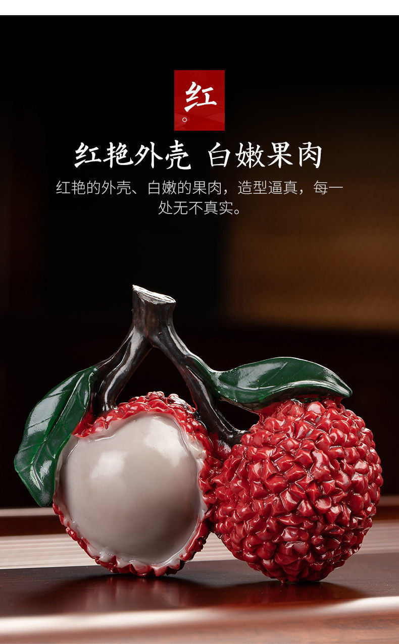 Water-changing lychee tea pet ornaments, creative and personalized tea toys, tea ceremony tea set accessories