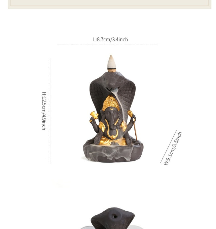 Creative tea pet backflow incense burner incense holder ceramic aromatherapy burner sandalwood agarwood incense stick insert mountain stream Zen ornaments