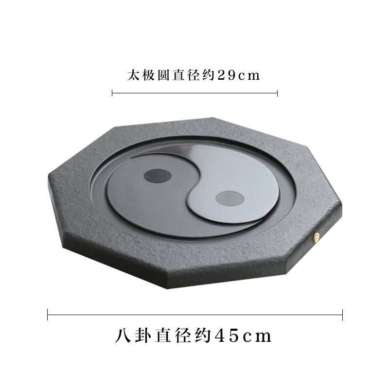 Tai Chi Bagua Wujin Stone Tea Tray Natural Raw Stone Round Stone Tea Sea Tea Set Home Integrated Stone Tea Tray Dual Use