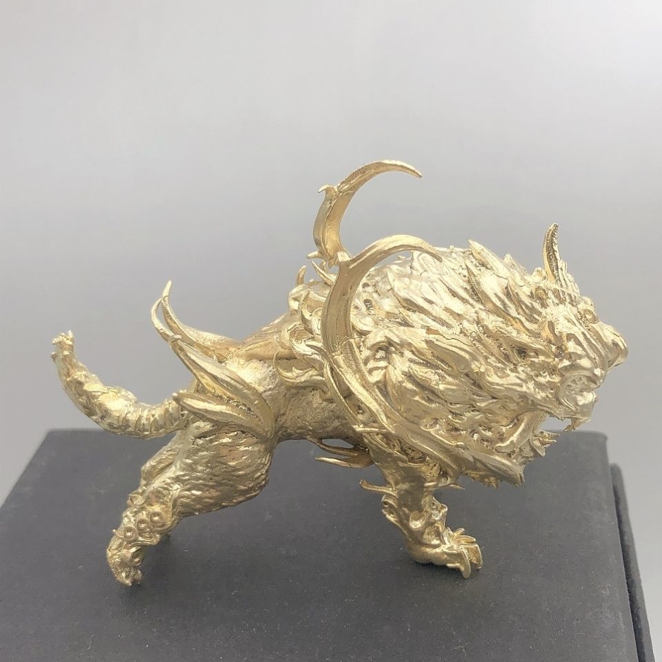 Ancient mythical beast Qiongqi Qilin Bai Ze pure copper solid domineering ornaments Chaos Taotie Taowu Bi'an Charter Chiwen