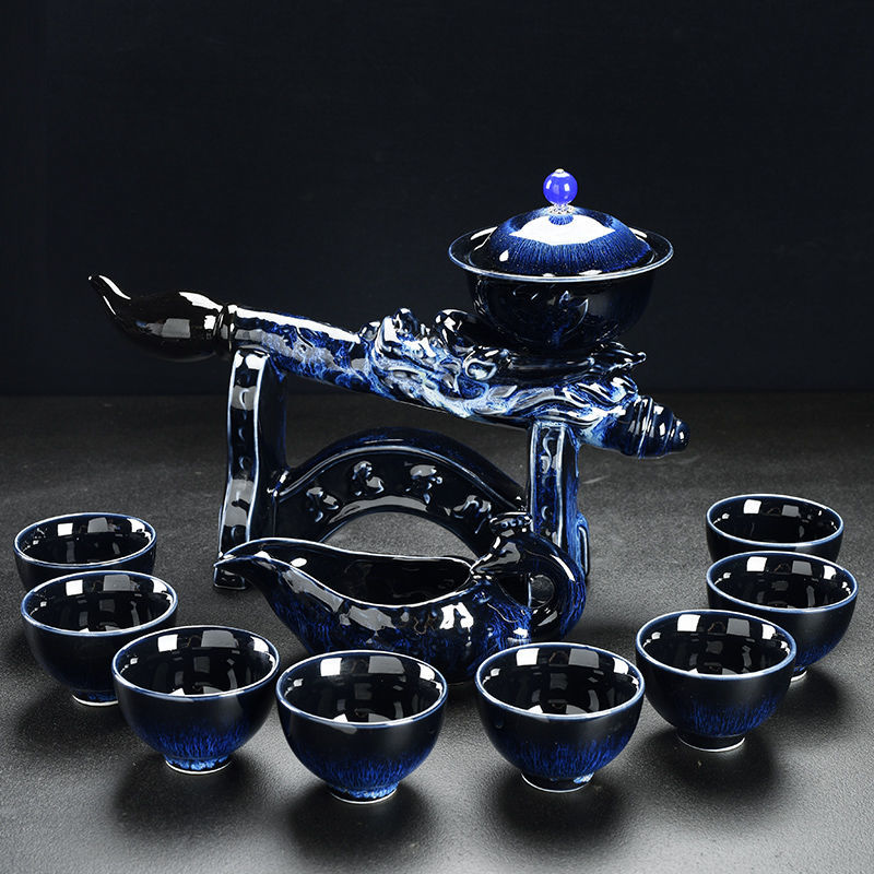 Tea set small set home simple ceramic kung fu tea cup a complete set of Internet celebrity lazy full-automatic tea maker high-end