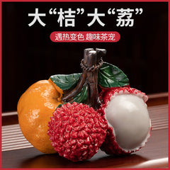 Water-changing lychee tea pet ornaments, creative and personalized tea toys, tea ceremony tea set accessories