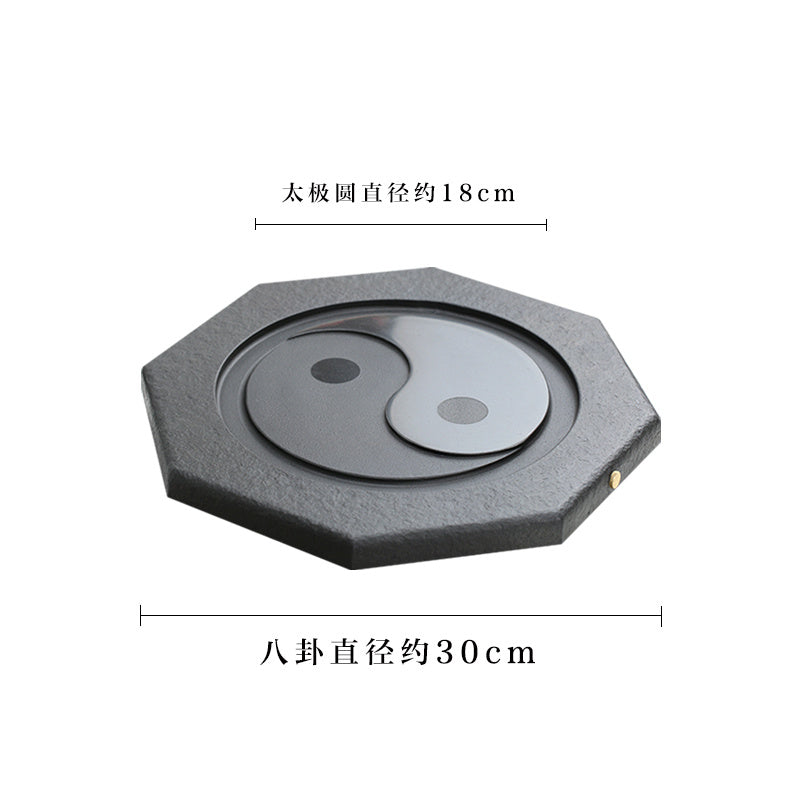 Tai Chi Bagua Wujin Stone Tea Tray Natural Raw Stone Round Stone Tea Sea Tea Set Home Integrated Stone Tea Tray Dual Use