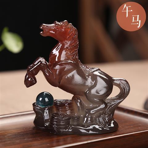 12 Chinese Zodiac Animals Rat Ox Tiger Rabbit Dragon Snake Horse Sheep Monkey Chicken Dog Pig Color Changing Tea Playing Tea Pet Ornaments Tea Tray