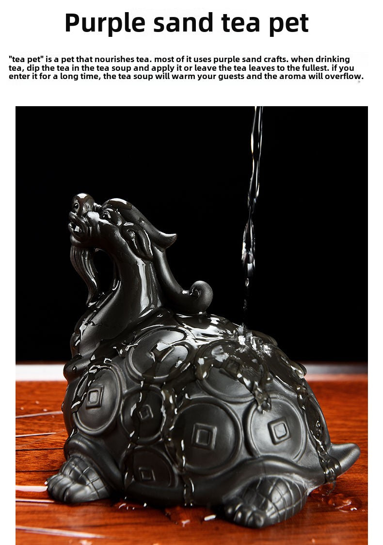 Kung Fu tea set accessories purple sand golden toad tea pet tea tray ornaments creative dragon turtle tea play boutique can be raised to attract wealth tea treasure