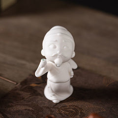 Creative white porcelain Li Bai tea pet small ornaments character home living room study porch office desktop boutique decoration