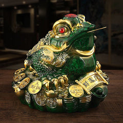 Lucky Golden Toad Ornaments Rotating Three-legged Toad Entrance TV Cabinet Office Decoration Shop Opening Hotel Gift