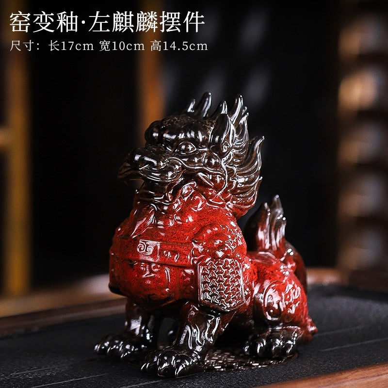 Kirin ornaments Chinese retro tea pet