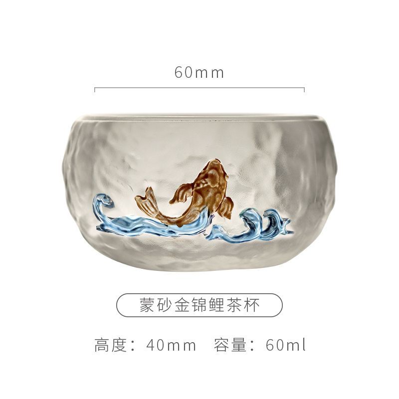 There is fish every year. The owner's cup teacup is personal and high-end for men and women. Jianzhan Kungfu tea set teacup single cup