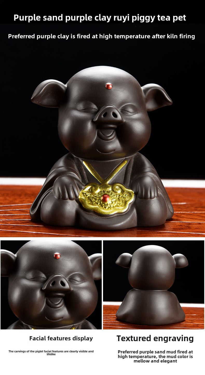 Kung Fu tea set accessories purple sand golden toad tea pet tea tray ornaments creative dragon turtle tea play boutique can be raised to attract wealth tea treasure