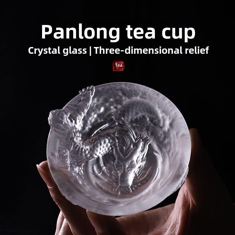 [Rich aroma] Crystal glass tea cup, high-value tea cup, home Chinese style Kung Fu tea set, high-end personal tea cup