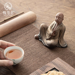 Little monk Zen tea pet ornaments creative purple sand personality little monk tea table decoration tea ceremony check plate decoration