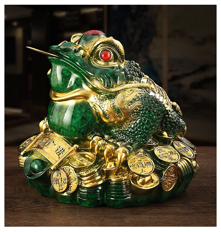 Lucky Golden Toad Ornaments Rotating Three-legged Toad Entrance TV Cabinet Office Decoration Shop Opening Hotel Gift