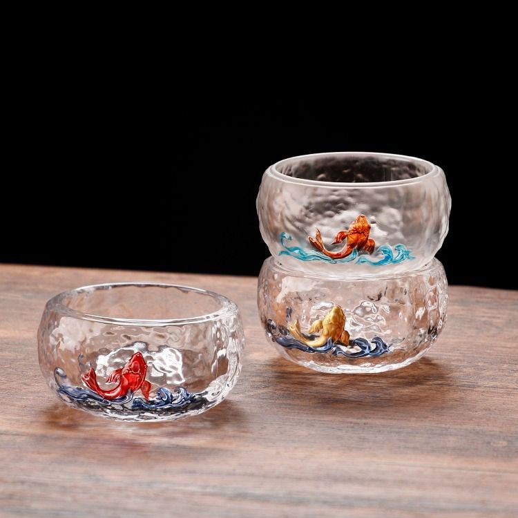 There is fish every year. The owner's cup teacup is personal and high-end for men and women. Jianzhan Kungfu tea set teacup single cup