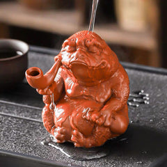 Purple sand pipe Golden Toad tea pet fortune-bringing handmade cultivar tea set accessories Toad tea play tea art home home decoration