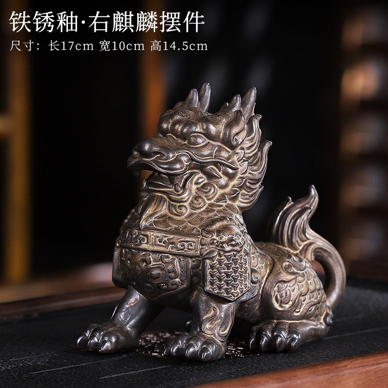 Kirin ornaments Chinese retro tea pet