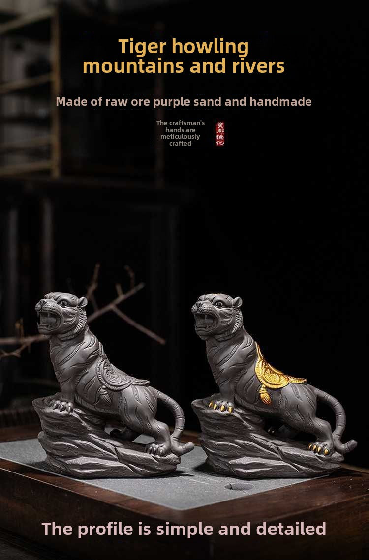 Purple sand tea pet ornaments can be used for home use to attract wealth, dragon turtle, pixiu, golden toad, office tea toys, fine tea ceremony accessories