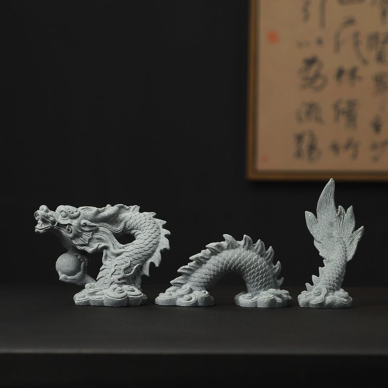 Zen ornaments crane white horse don't get angry desktop study pen holder tea pet fish tank gardening potted landscaping micro landscape