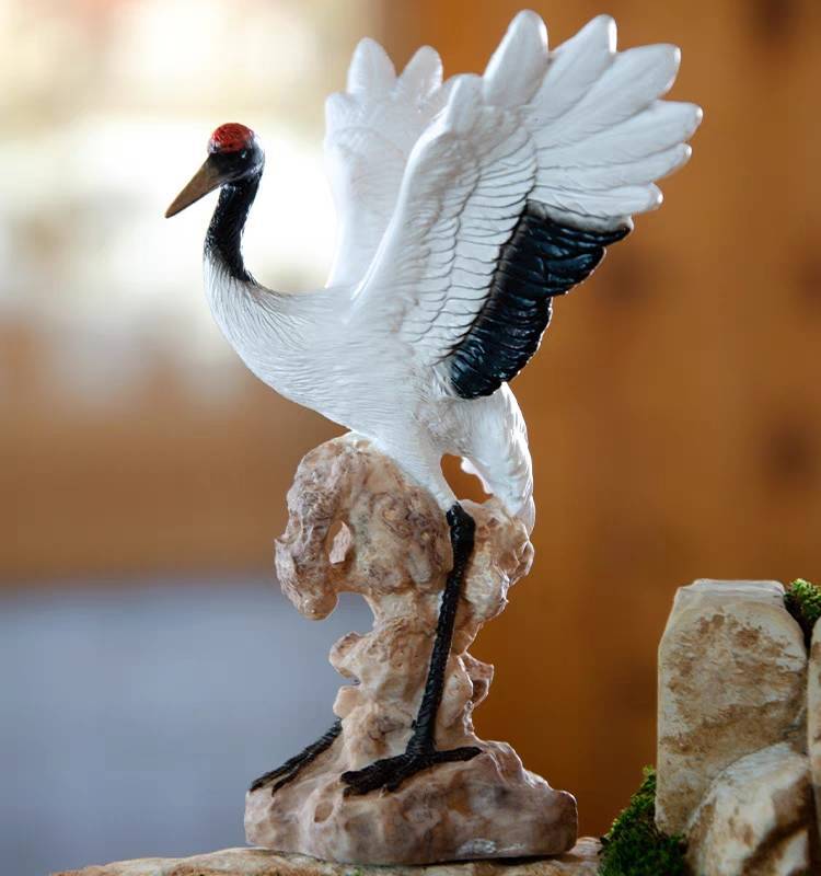 Zen ornaments crane white horse don't get angry desktop study pen holder tea pet fish tank gardening potted landscaping micro landscape