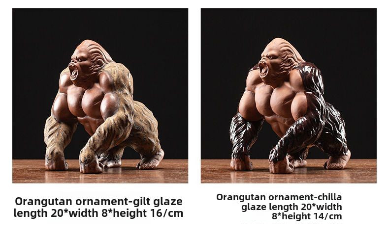 Purple sand orangutan tea pet ornaments tea ceremony tea room antique shelf desktop tea set accessories tea table decorations