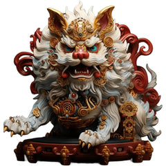 New Year's mighty and domineering Kirin lion stickers wall waterproof stickers home living room porch lucky town house waterproof stickers